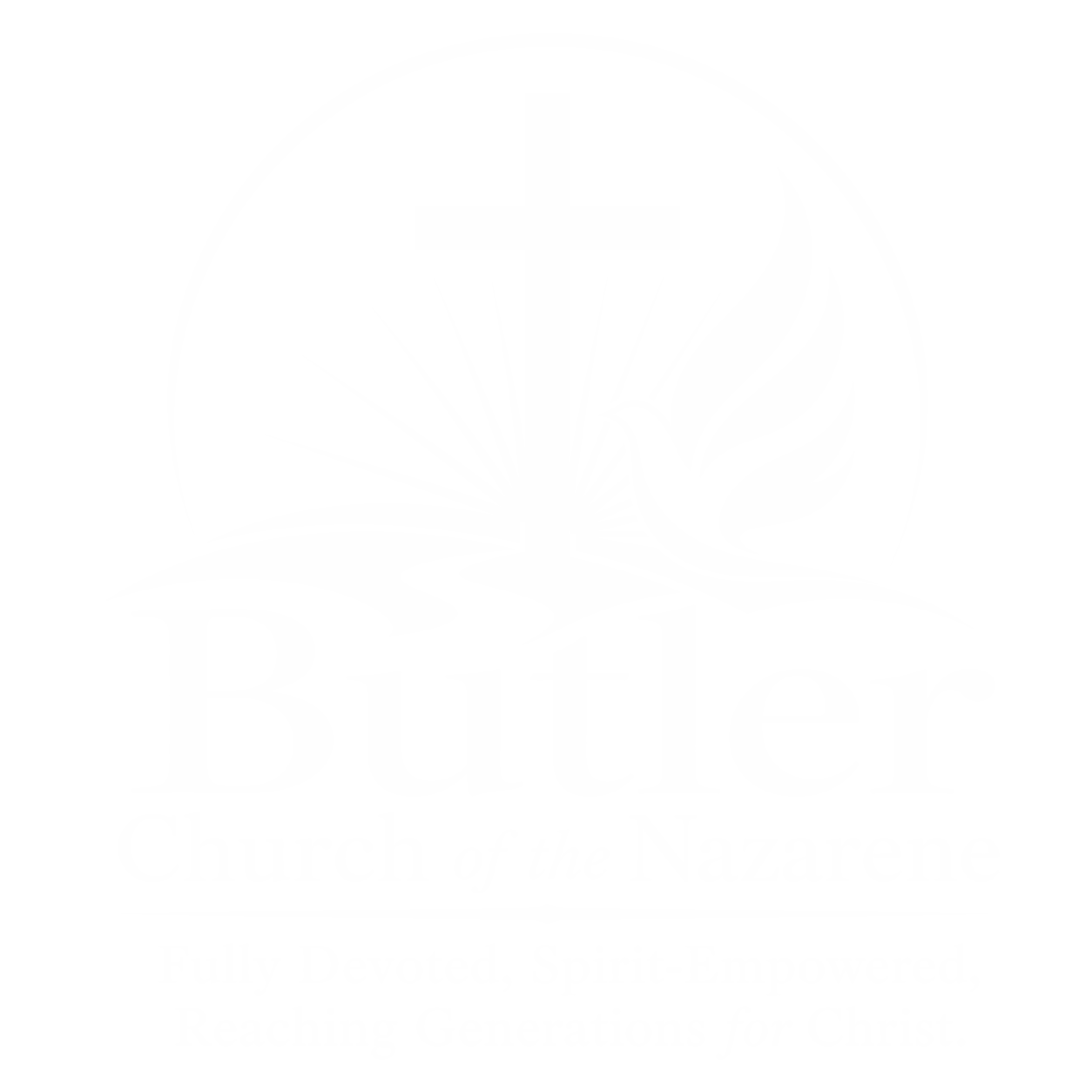 Logo 2026 Transparent white at Butler Church of the Nazarene Church in Butler, IN